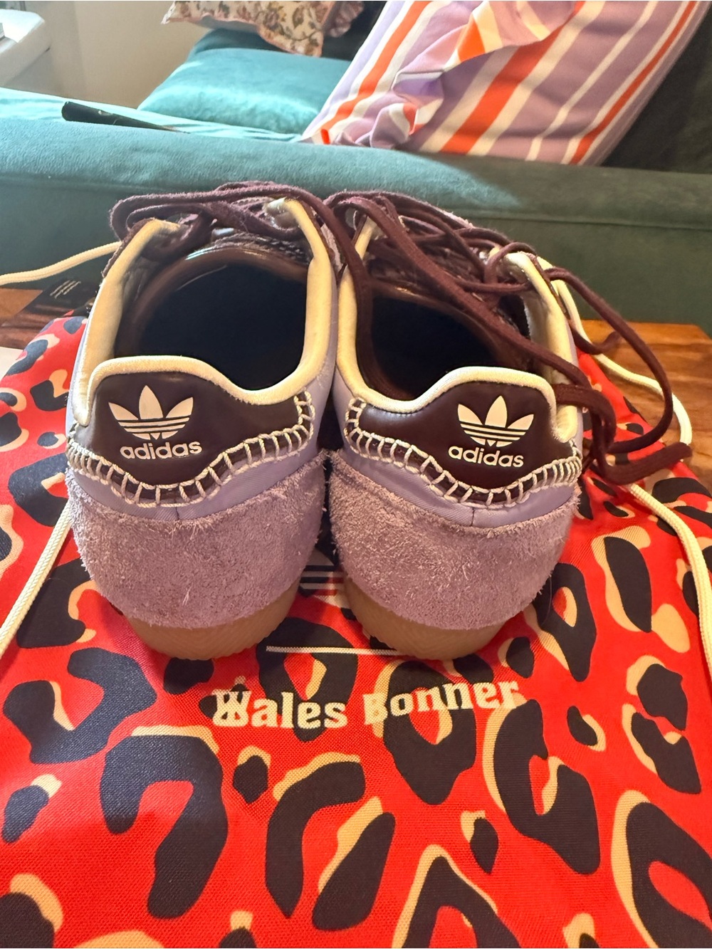 adidas Samba Sneakers in Lavender and Brown US Men’s 5/Women’s 6 - Picture 4 of 7